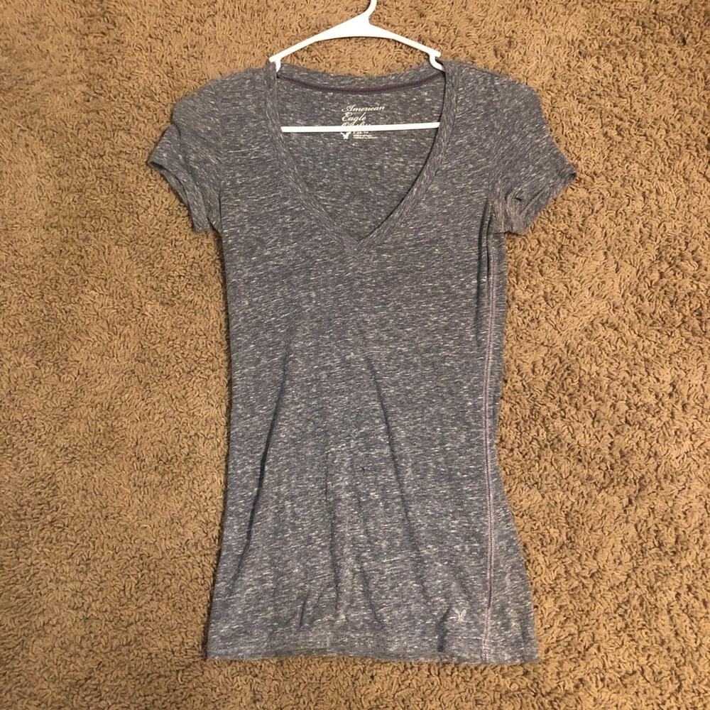 American Eagle Grey V-Neck
